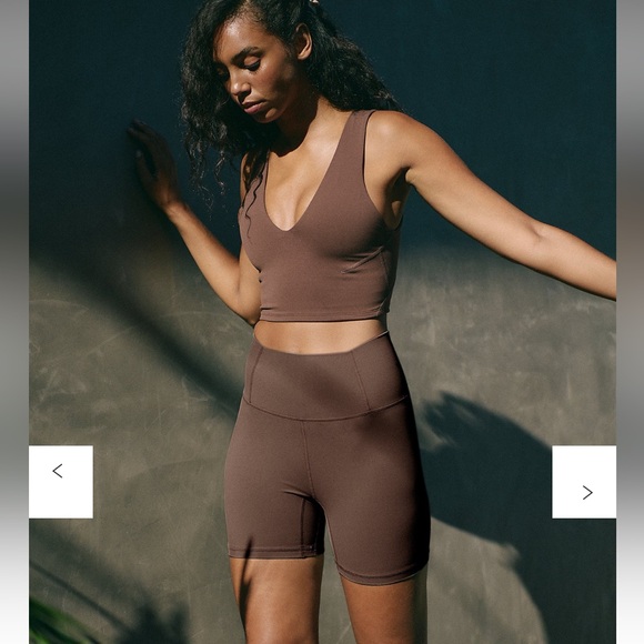 NWT Free People Movement Never Better 5" Bike Shorts Cocoa Brown Size Medium - Picture 1 of 7